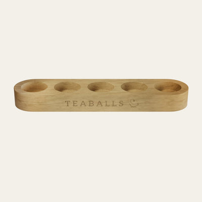 Premium houten standaard voor 5 flessen - Theeballen